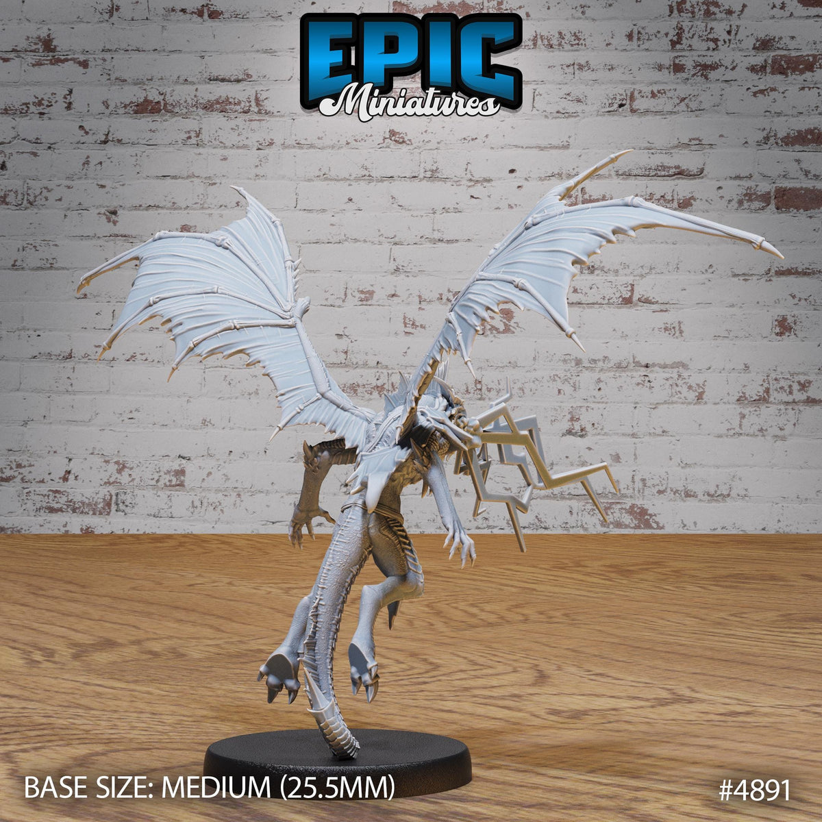 Draconic Demon Option #4891 back DND miniature Age of Dragons 16k resin