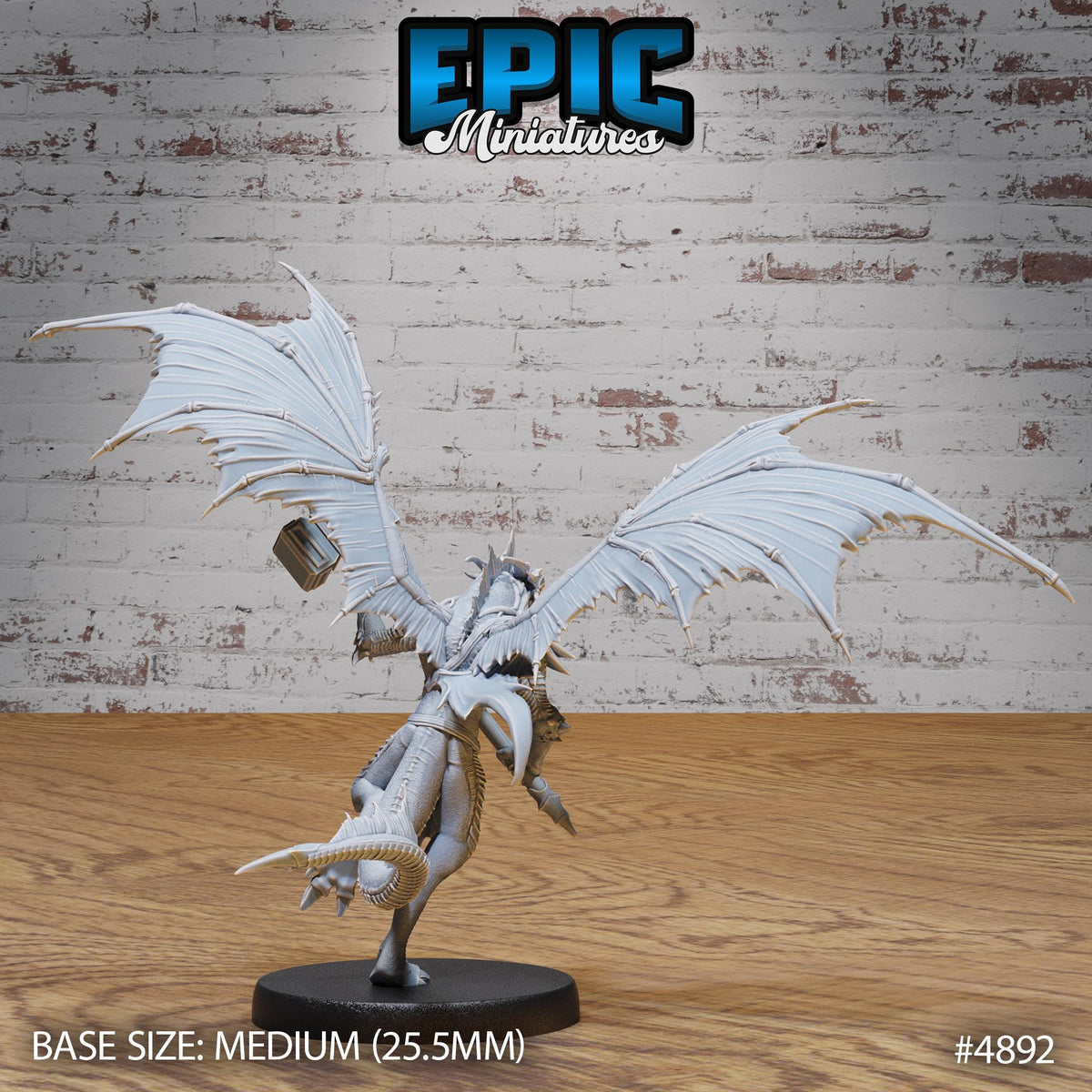 Draconic Demon Option #4892 back DND miniature Age of Dragons 16k resin