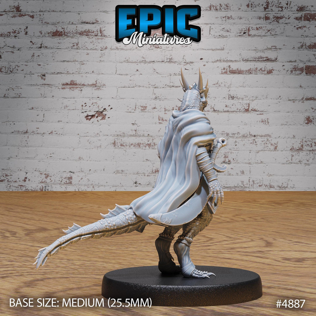 Half Dragon Adventurer Option #4887 back DND miniature Age of Dragons 16k resin