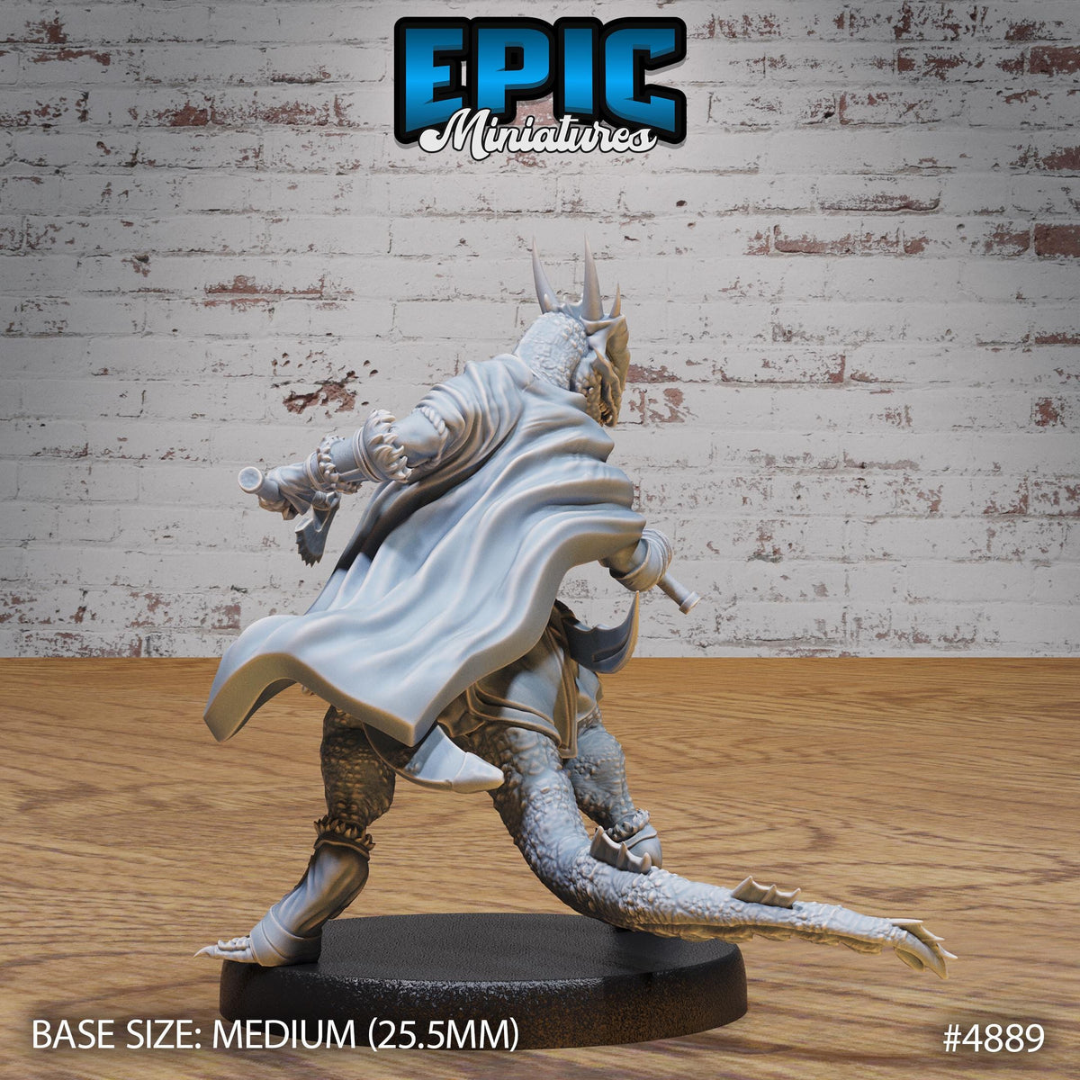 Half Dragon Adventurer Option #4889 back DND miniature Age of Dragons 16k resin