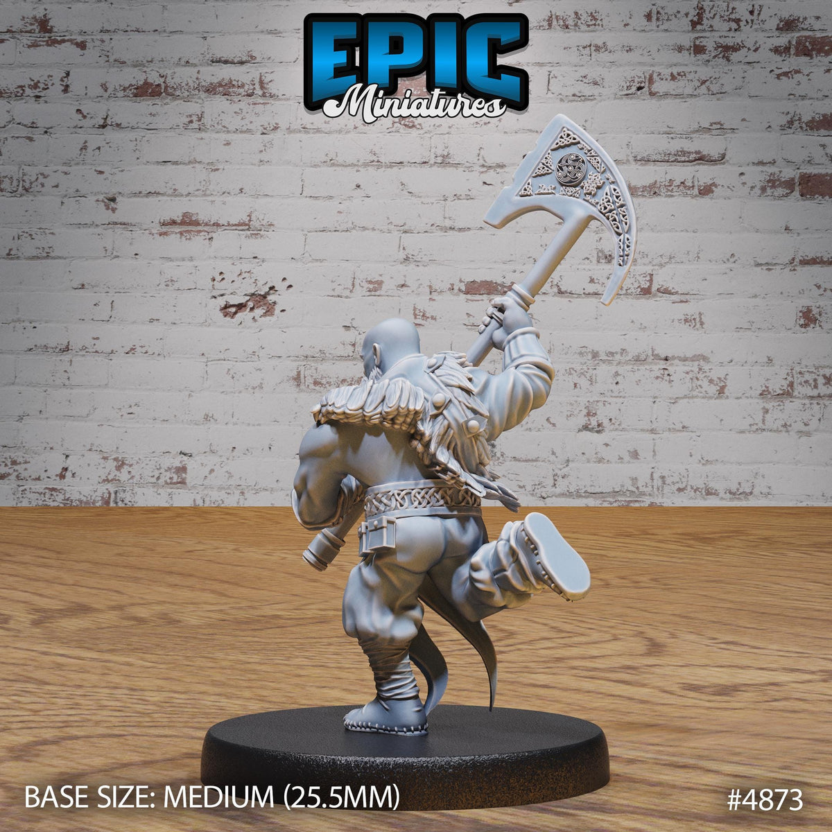 Dwarf Raider Option #4873 back DND miniature Age of Dragons 16k resin