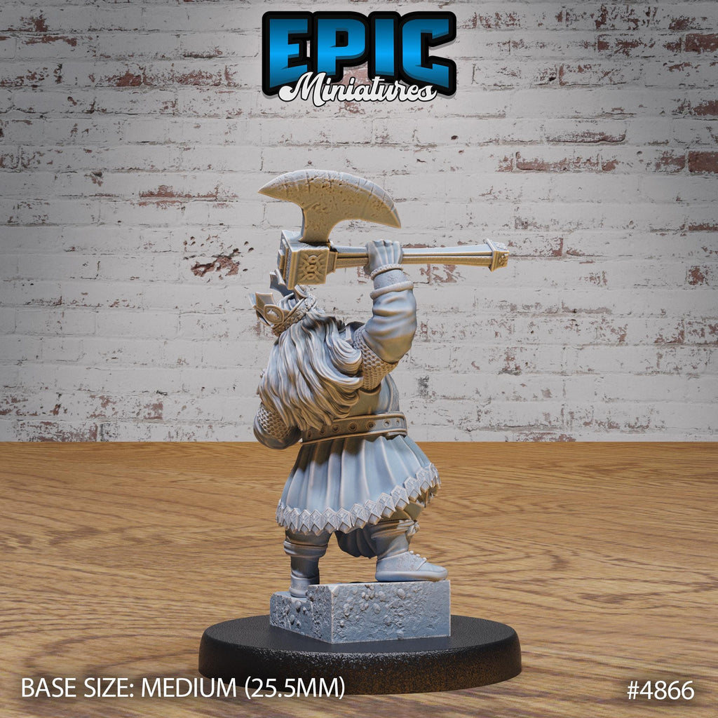 Dwarf King Option #4866 back DND miniature Age of Dragons 16k resin
