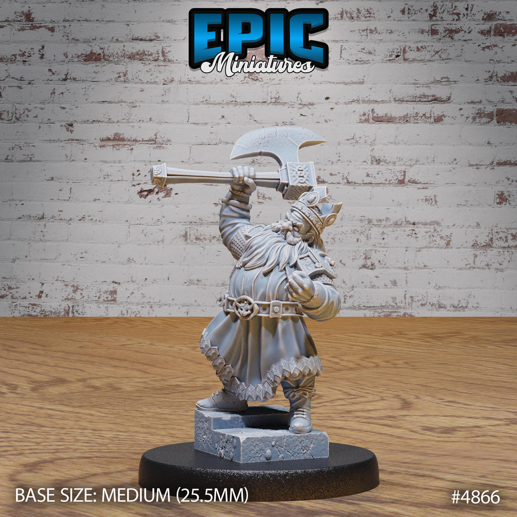 Dwarf King Option #4866 front DND miniature Age of Dragons 16k resin