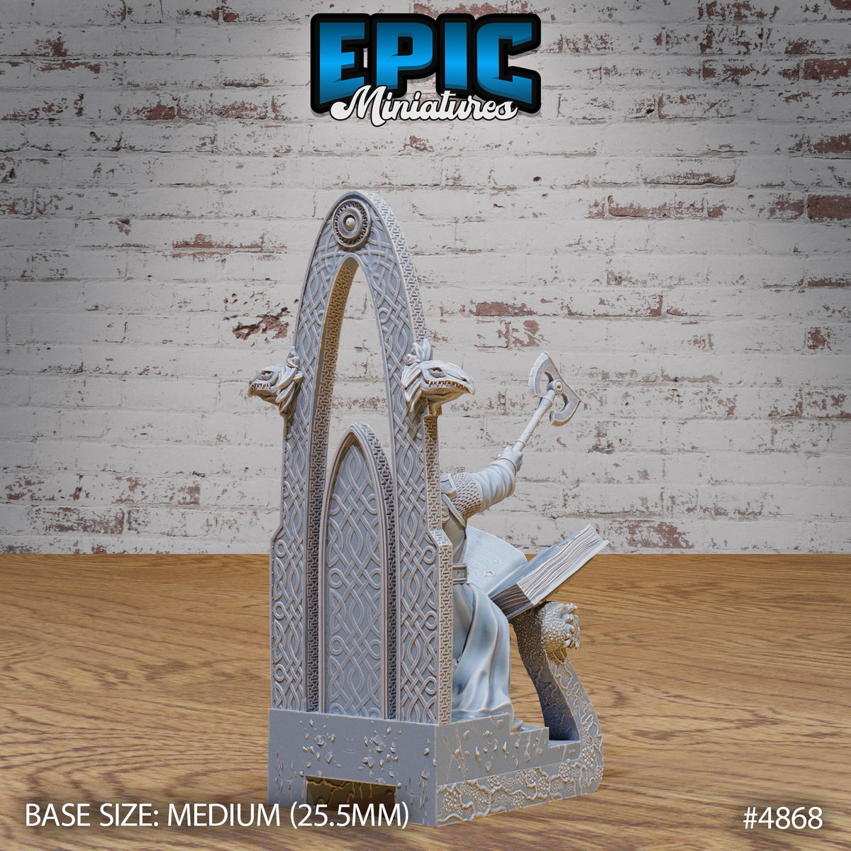 Dwarf King Option #4868 back DND miniature Age of Dragons 16k resin