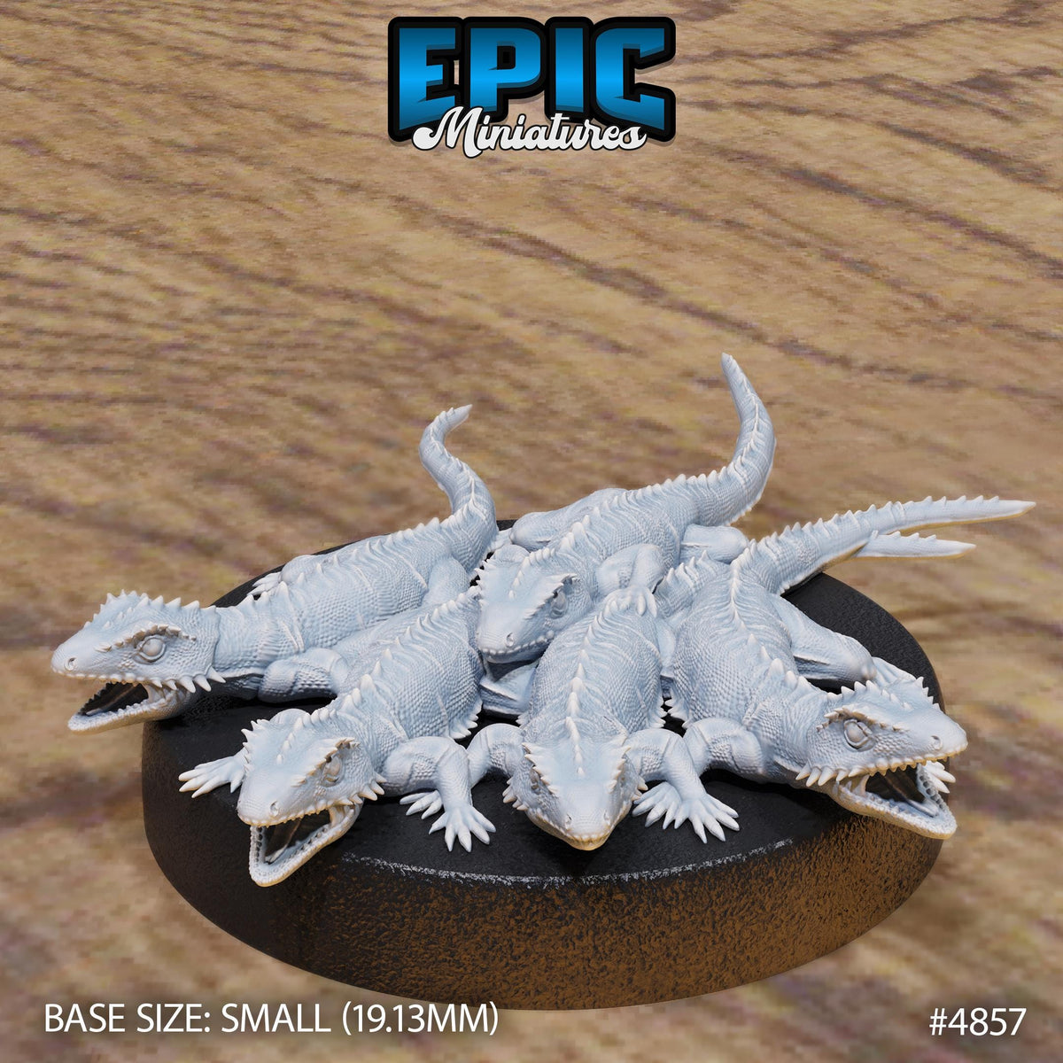 Lizard Swarm Option #4857 front DND miniature Age of Dragons 16k resin