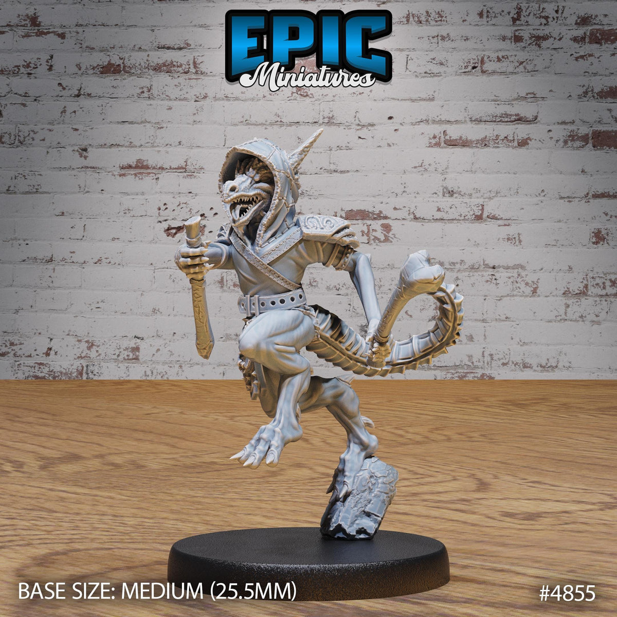 Kobold Minion Option #4855 front DND miniature Age of Dragons 16k resin