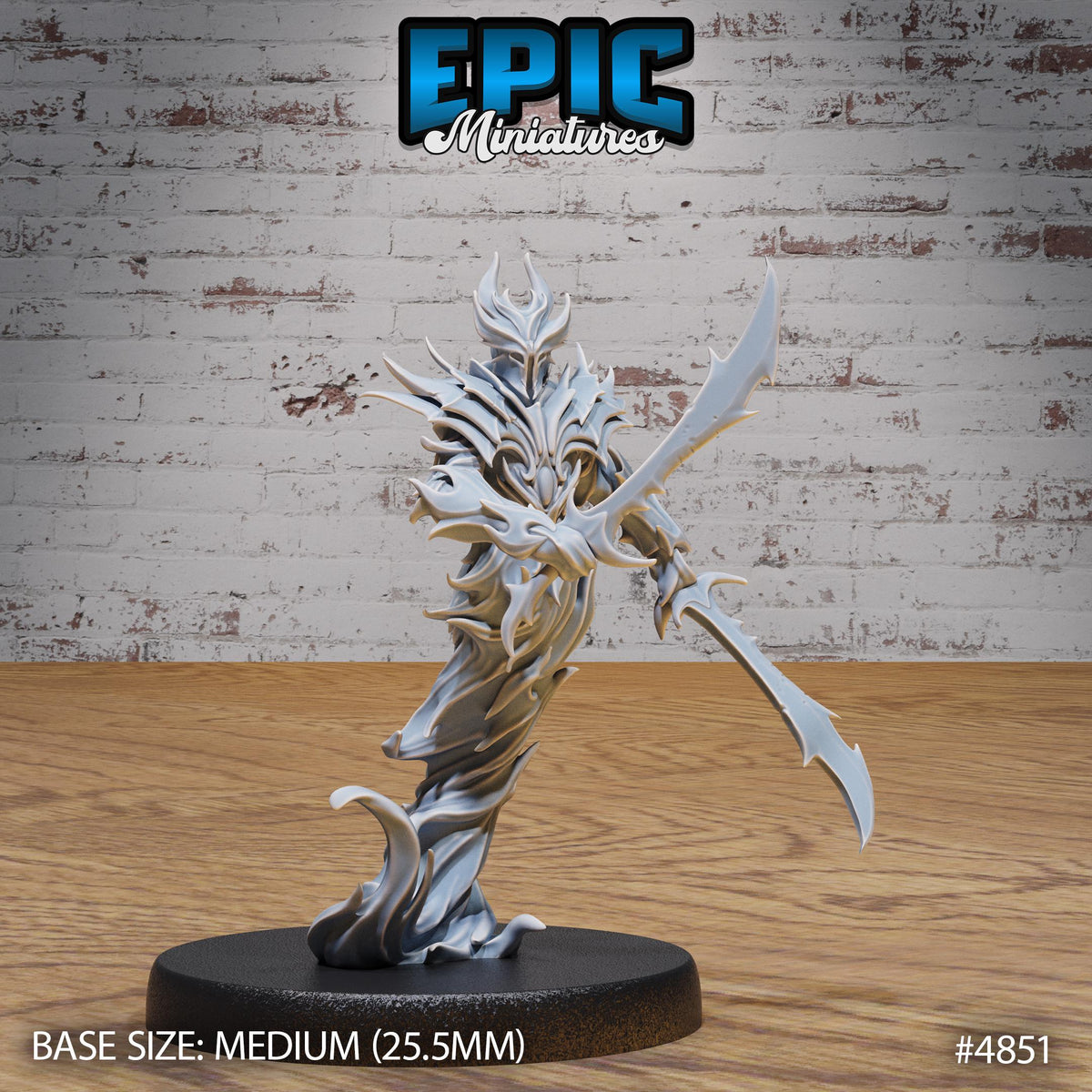 Flame Myrmidon Fire Option #4851 front DND miniature Age of Dragons 16k resin