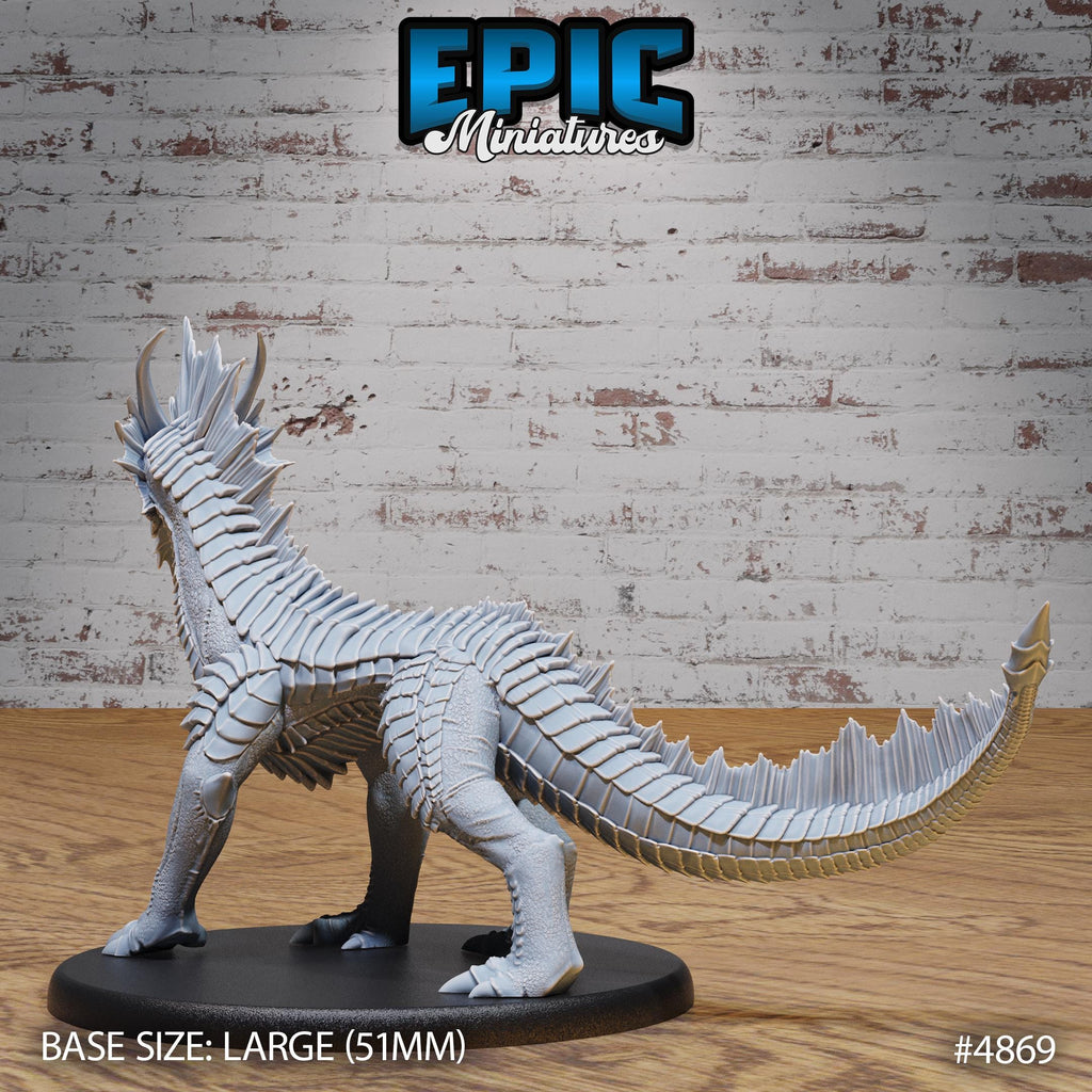 Silver Guard Drake Option #4869 back DND miniature Age of Dragons 16k resin