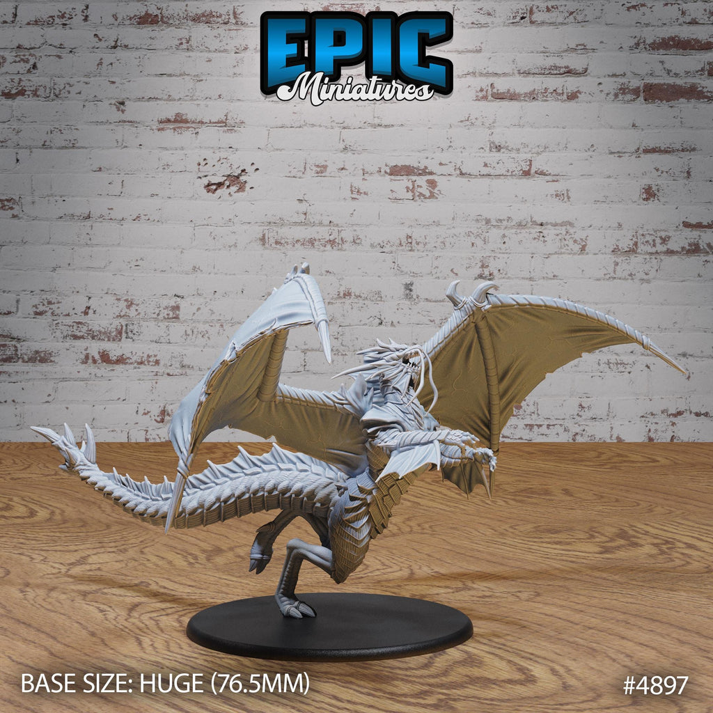 Huge Platinum Dragon Option #4897 front DND miniature Age of Dragons 16k resin