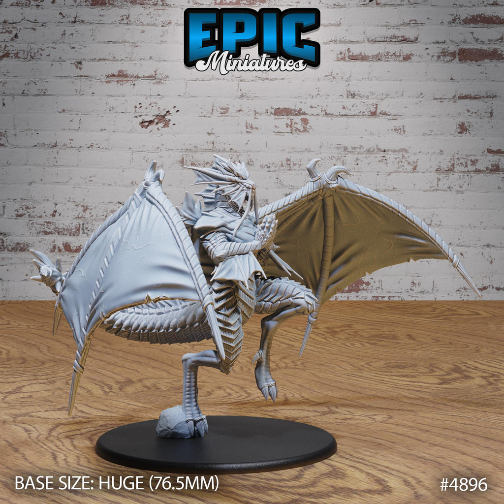 Huge Platinum Dragon Option #4896 front DND miniature Age of Dragons 16k resin
