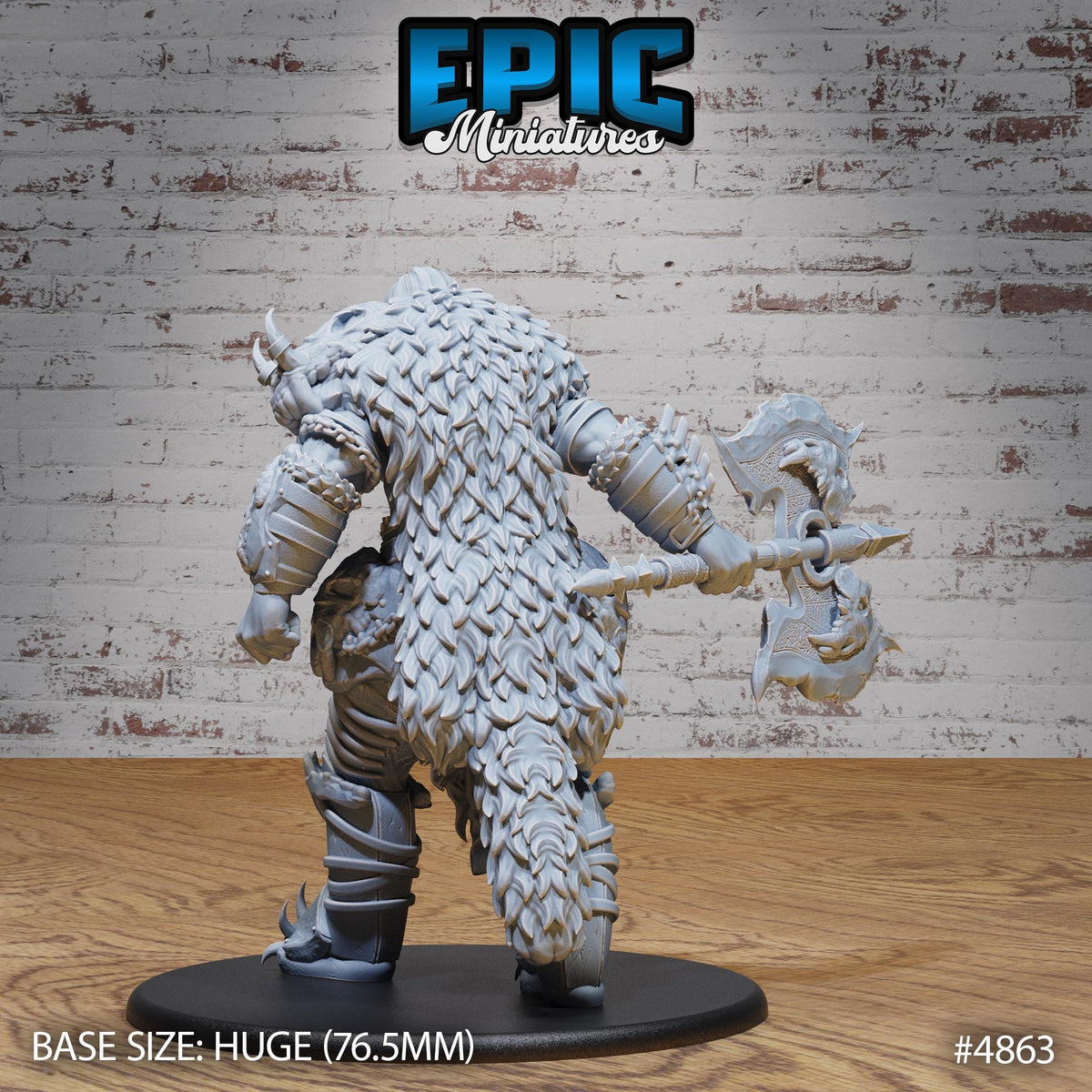 Huge Giant Dragon Hunter Option #4863 back DND miniature Age of Dragons 16k resin