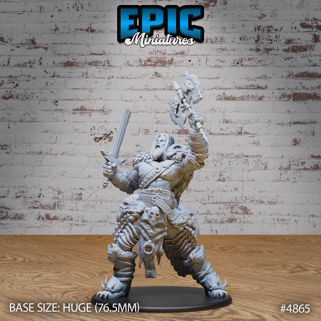 Huge Giant Dragon Hunter Option #4865 front DND miniature Age of Dragons 16k resin