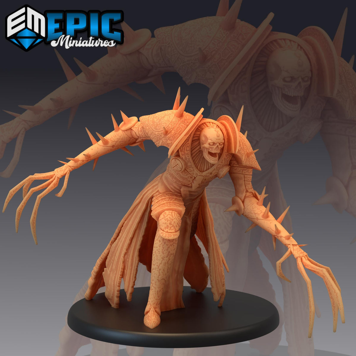 Armored Bone Claw Bone Claw front DND miniature Restless Bones 16k resin