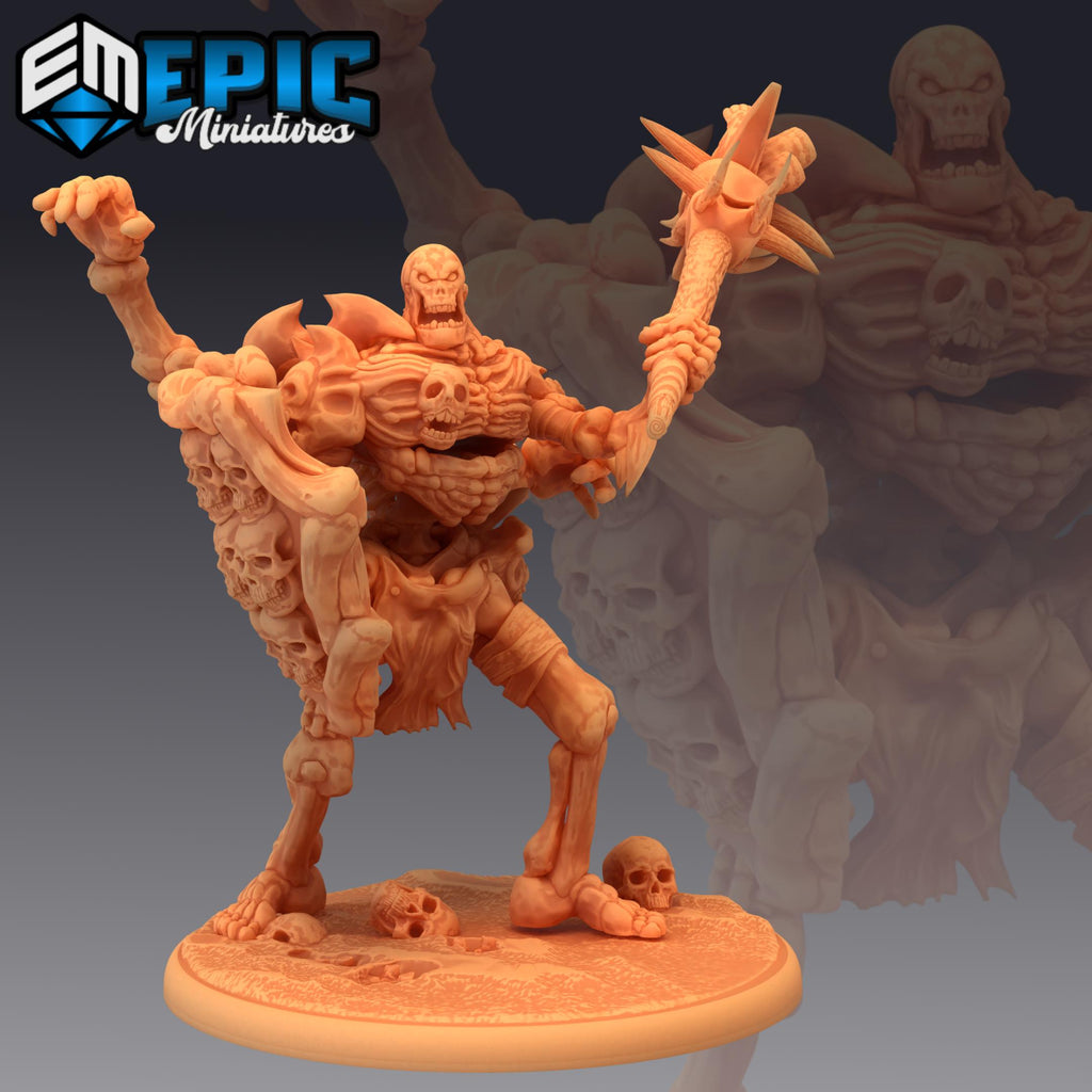 Human Bone Golem Golem Attacking 2 front DND miniature Restless Bones 16k resin