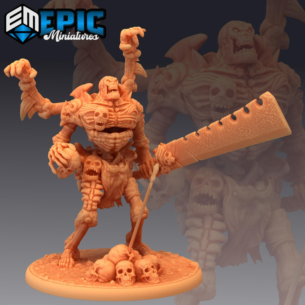 Human Bone Golem Golem Magic front DND miniature Restless Bones 16k resin