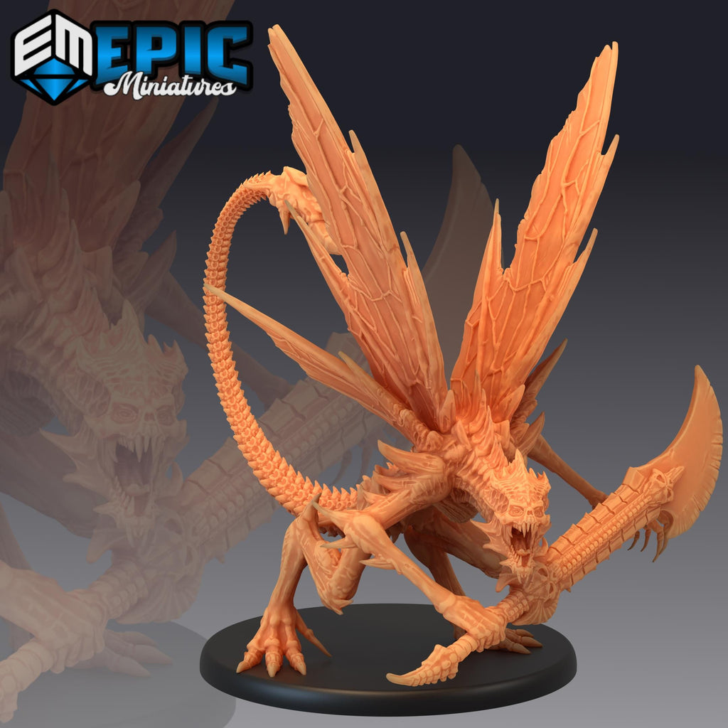 Bone Devil Sword back DND miniature Restless Bones 16k resin