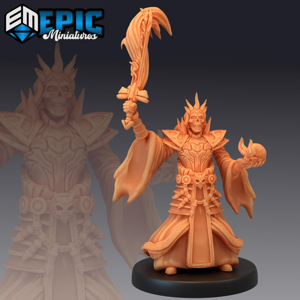Ancient Lich Lich Magic back DND miniature Restless Bones 16k resin