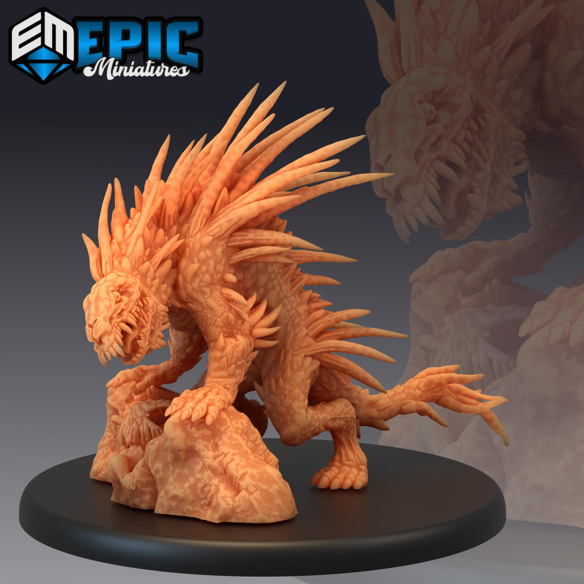 Barghest Barghest front DND miniature Restless Bones 16k resin