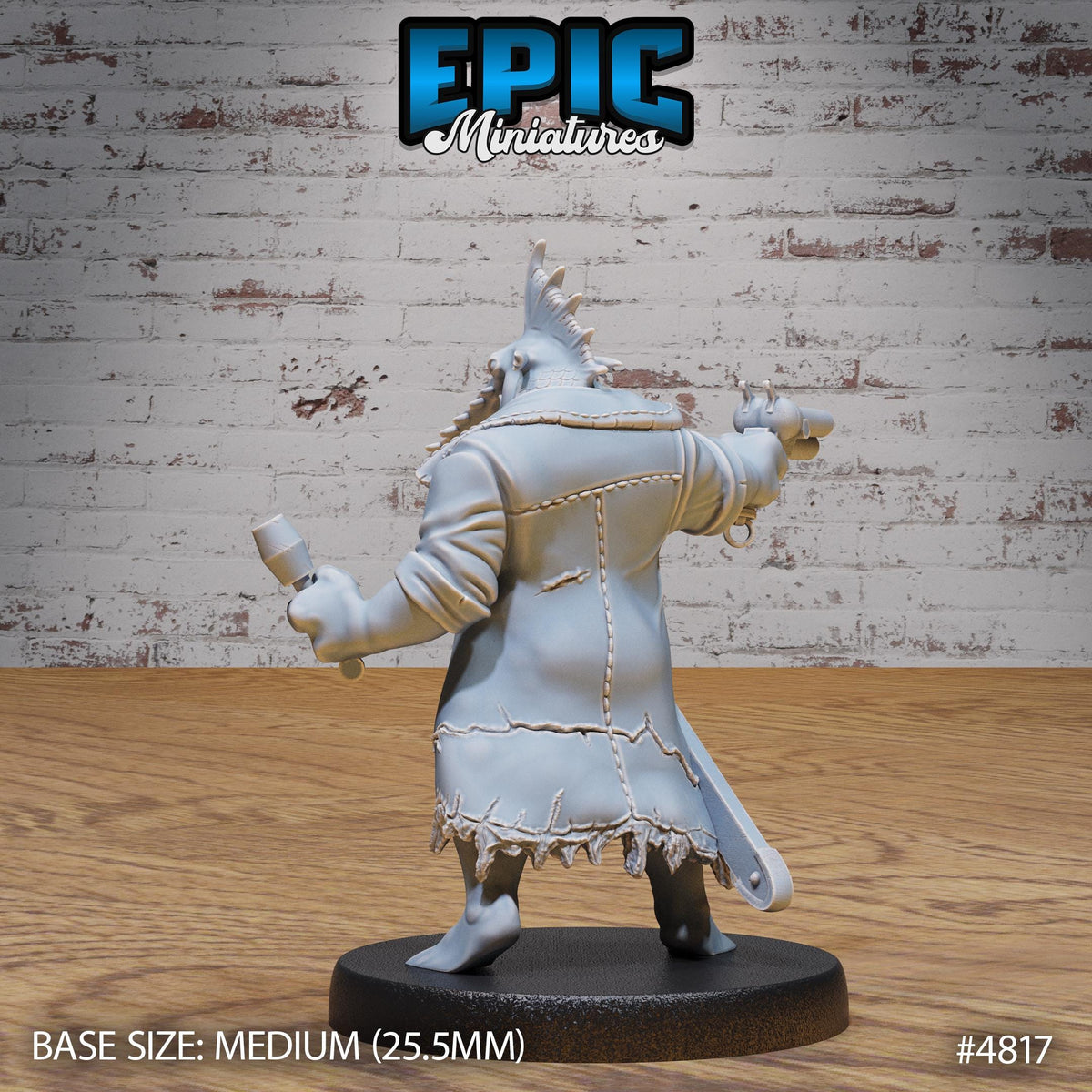 Sawhead Pirate Option #4817 back DND miniature Mysterious Ocean 16k resin