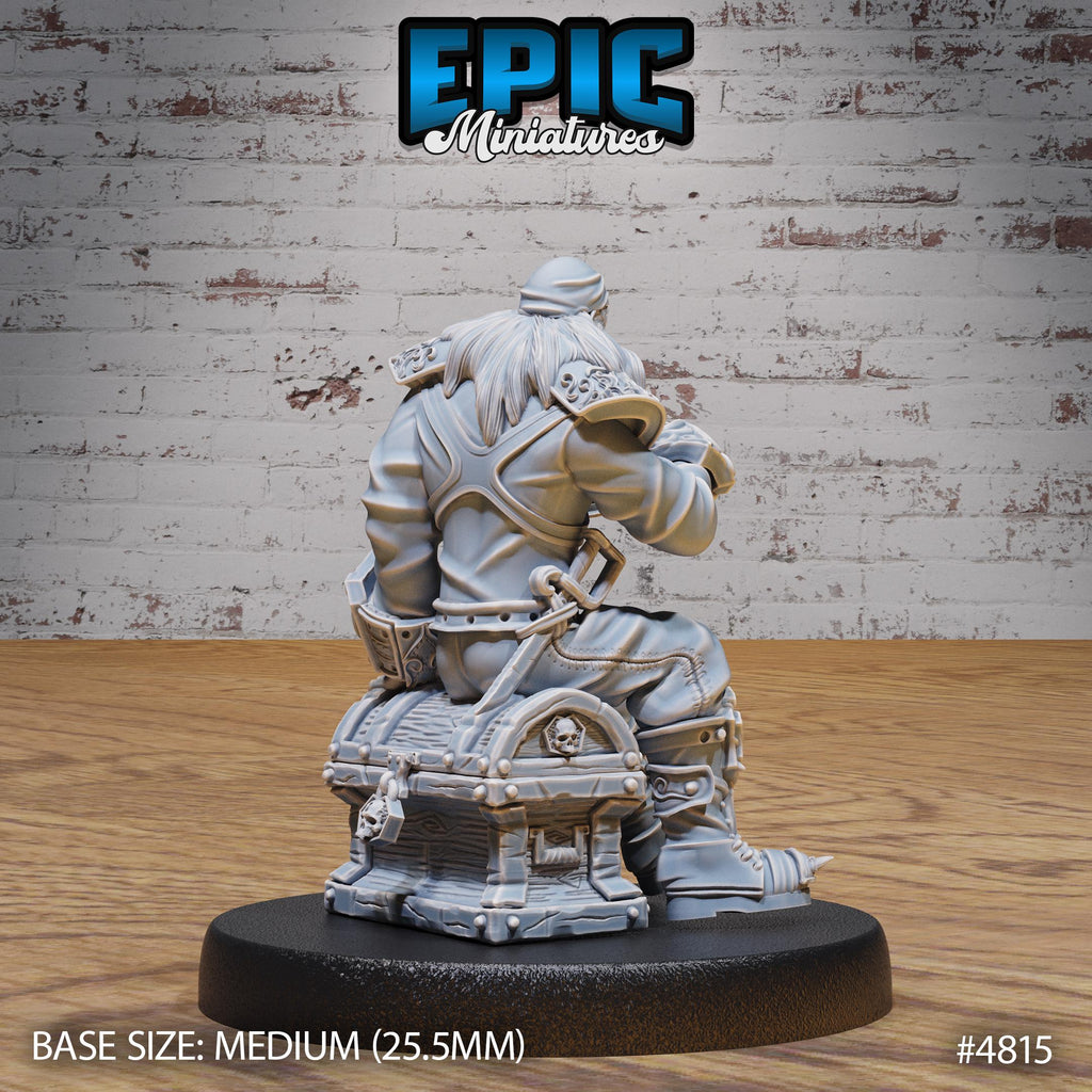 Pirate Captain Barbarossa Option #4815 back DND miniature Mysterious Ocean 16k resin