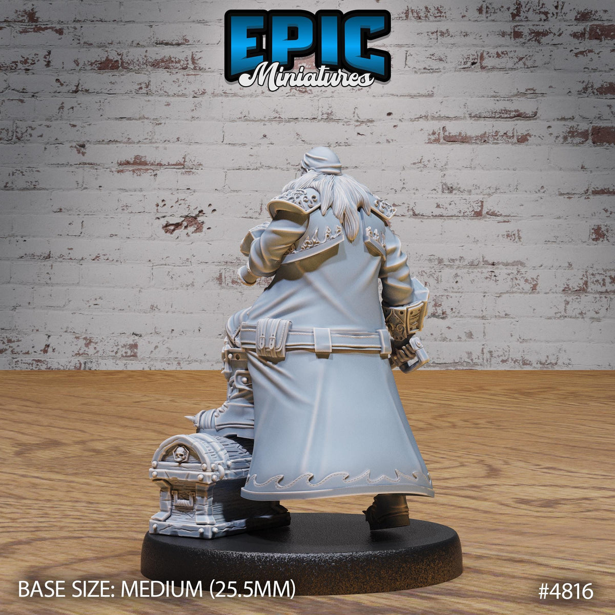 Pirate Captain Barbarossa Option #4816 back DND miniature Mysterious Ocean 16k resin