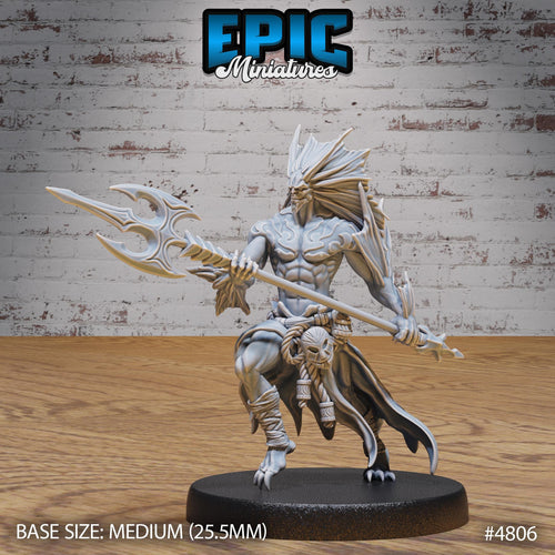 Atlantean Merfolk Option #4806 front DND miniature Mysterious Ocean 16k resin