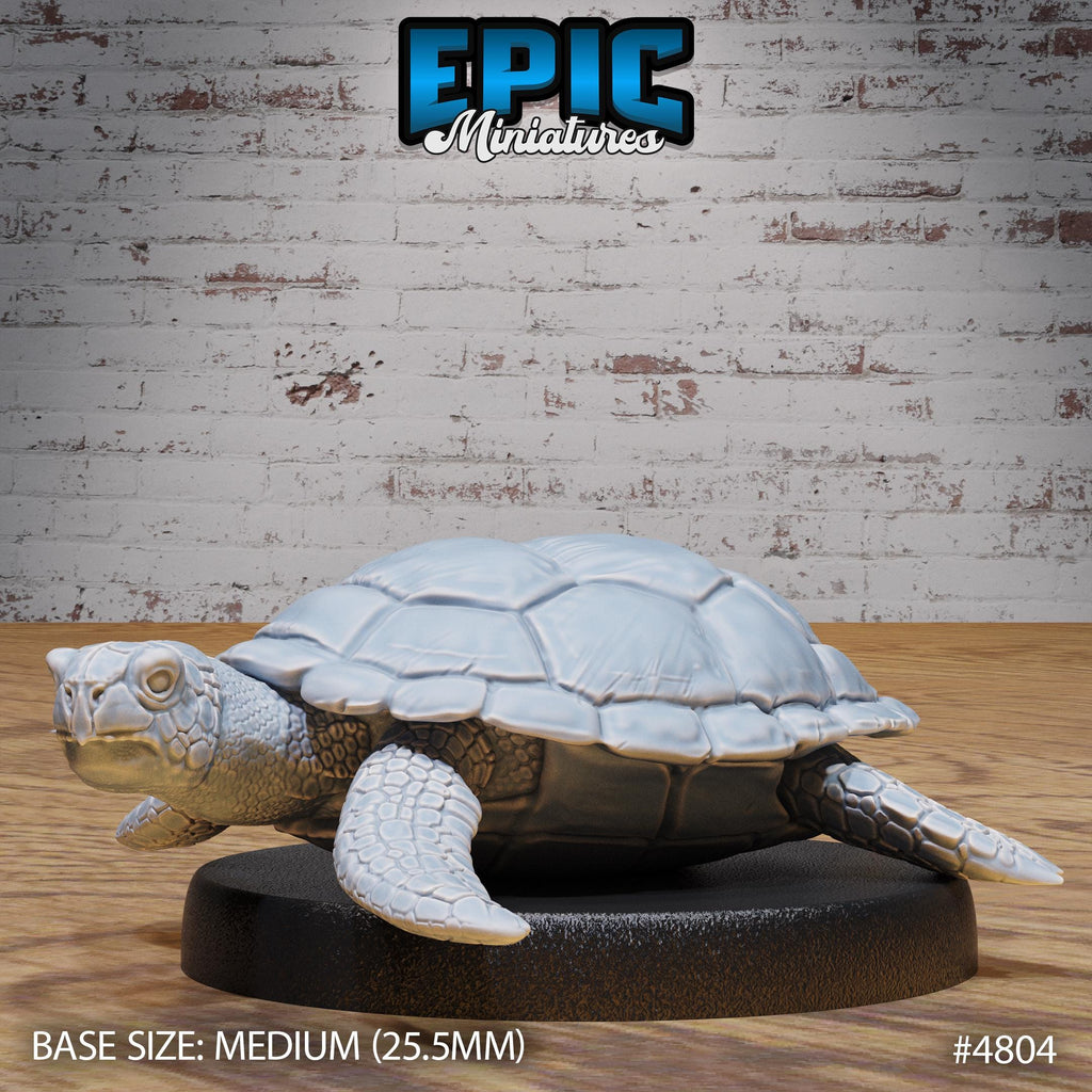 Sea Turtle Option #4804 front DND miniature Mysterious Ocean 16k resin