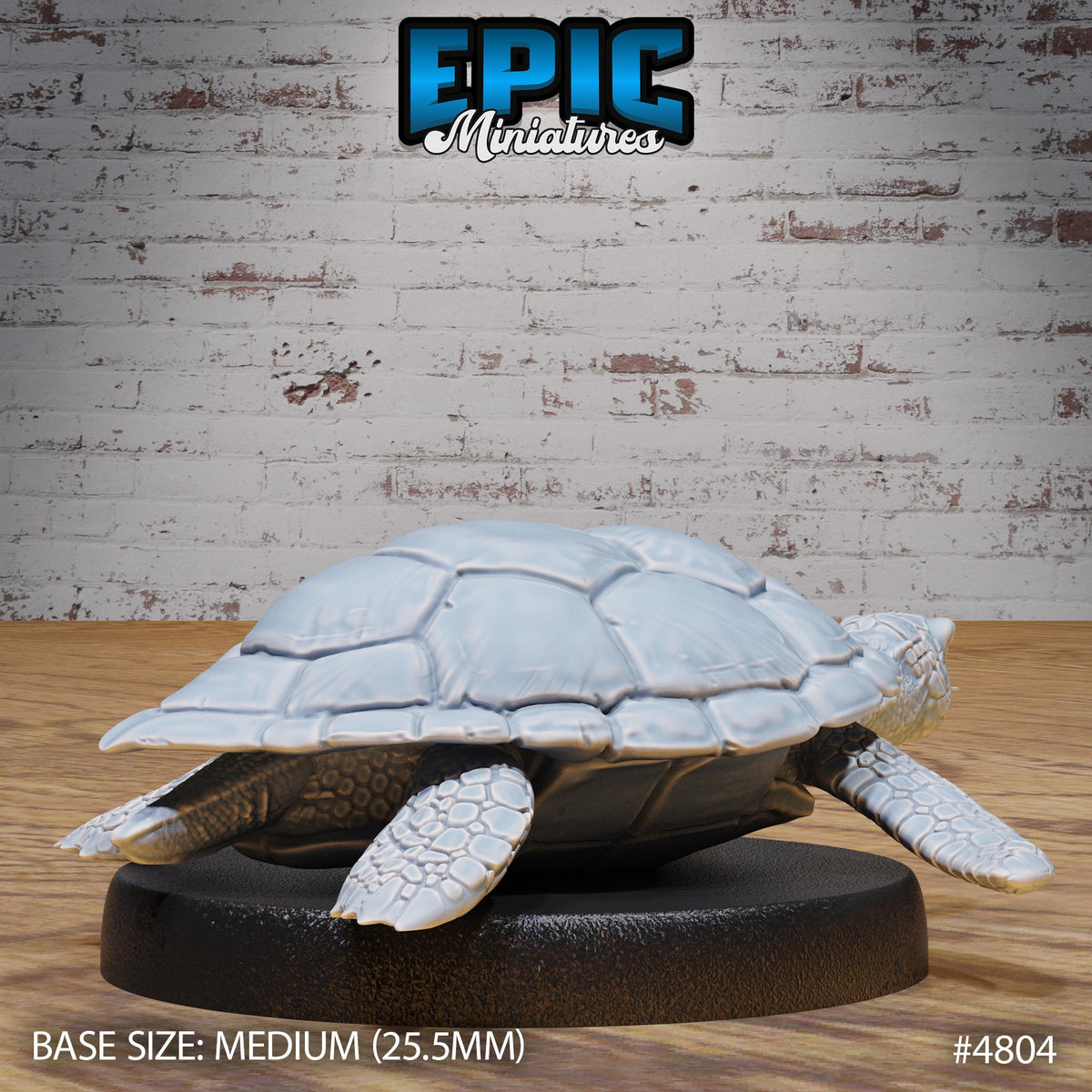 Sea Turtle Option #4804 back DND miniature Mysterious Ocean 16k resin