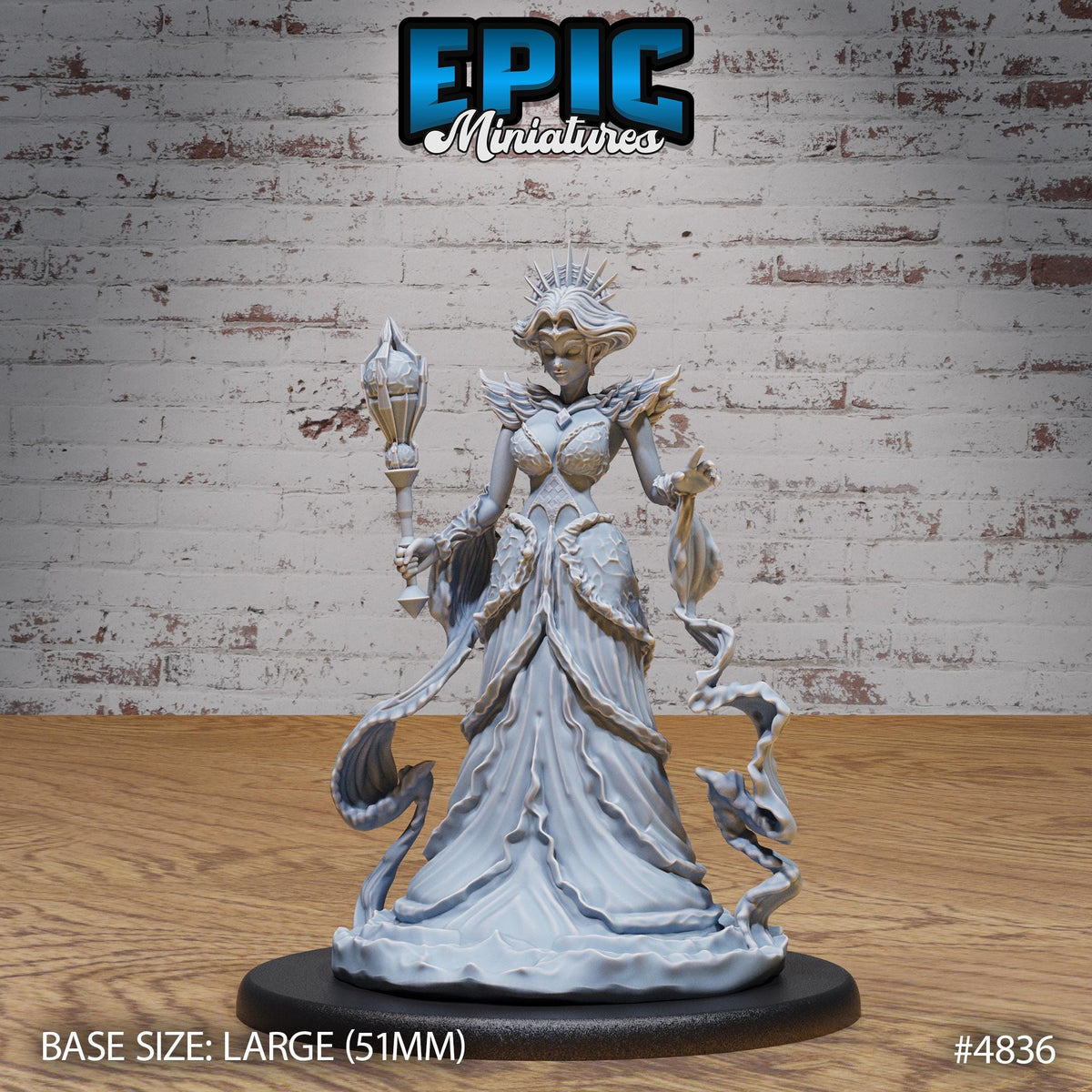Undine Princess Option #4836 front DND miniature Mysterious Ocean 16k resin