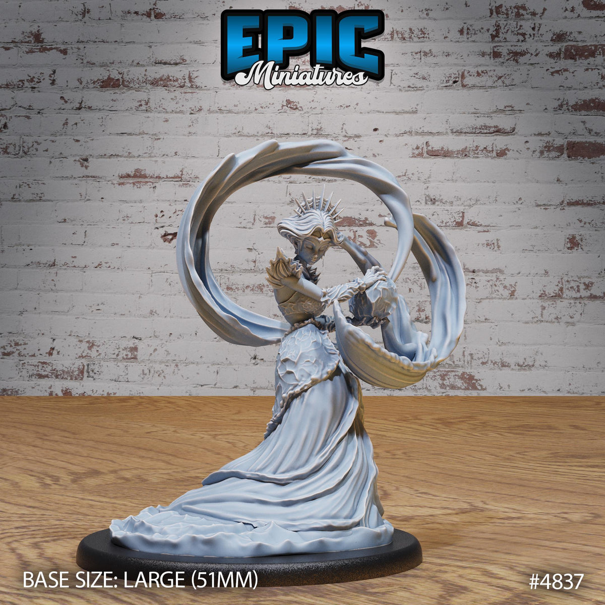 Undine Princess Option #4837 front DND miniature Mysterious Ocean 16k resin