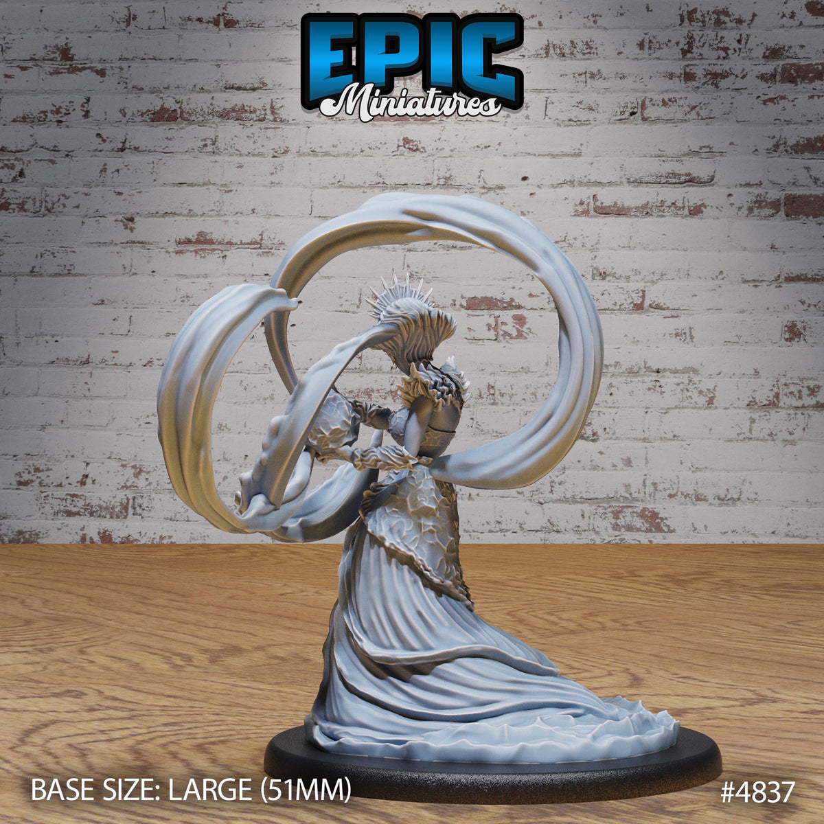 Undine Princess Option #4837 back DND miniature Mysterious Ocean 16k resin