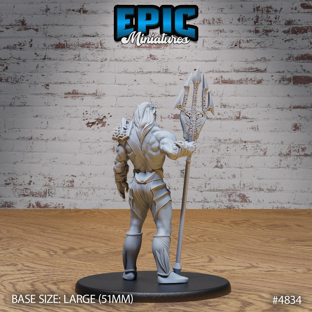 God Triton Avatar Option #4834 back DND miniature Mysterious Ocean 16k resin