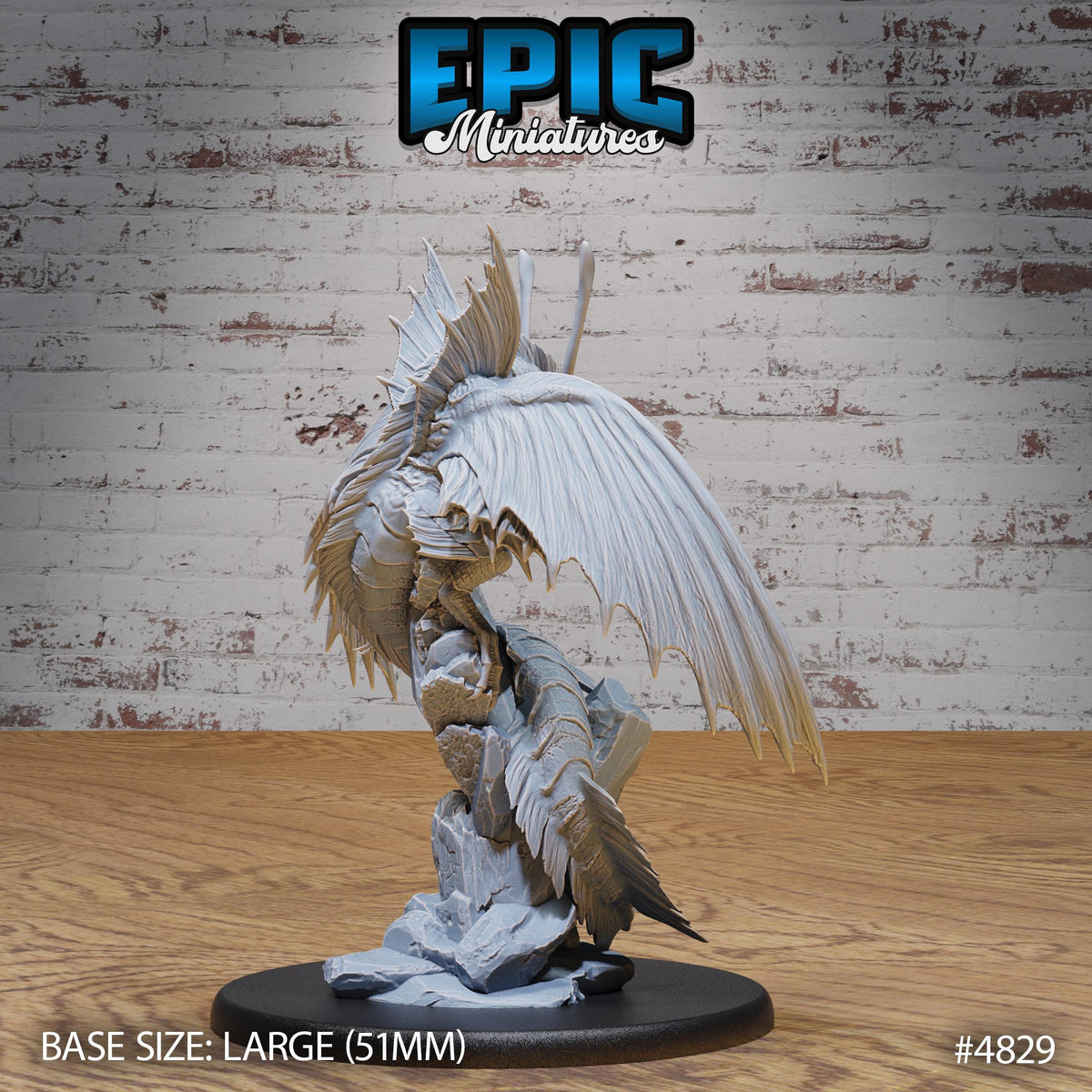 Ocean Wyvern Option #4828 front DND miniature Mysterious Ocean 16k resin