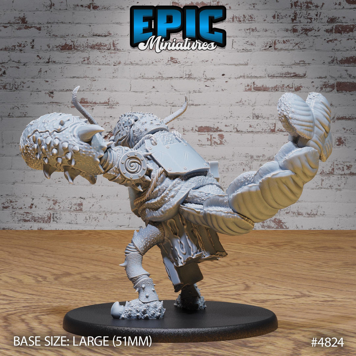 Lobster Folk Option #4824 back DND miniature Mysterious Ocean 16k resin
