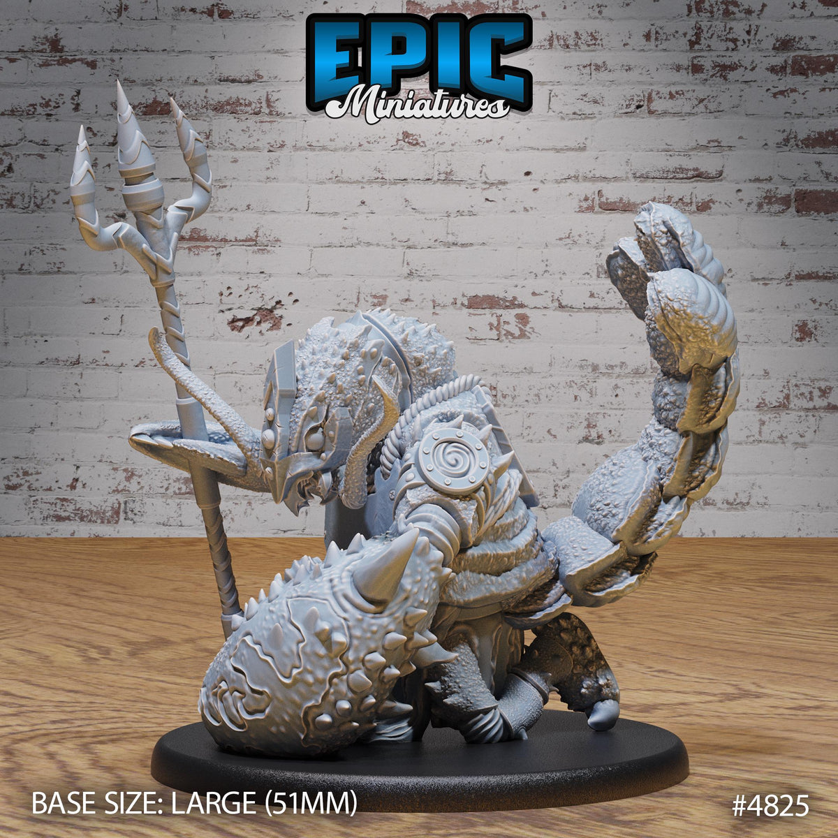 Lobster Folk Option #4825 front DND miniature Mysterious Ocean 16k resin