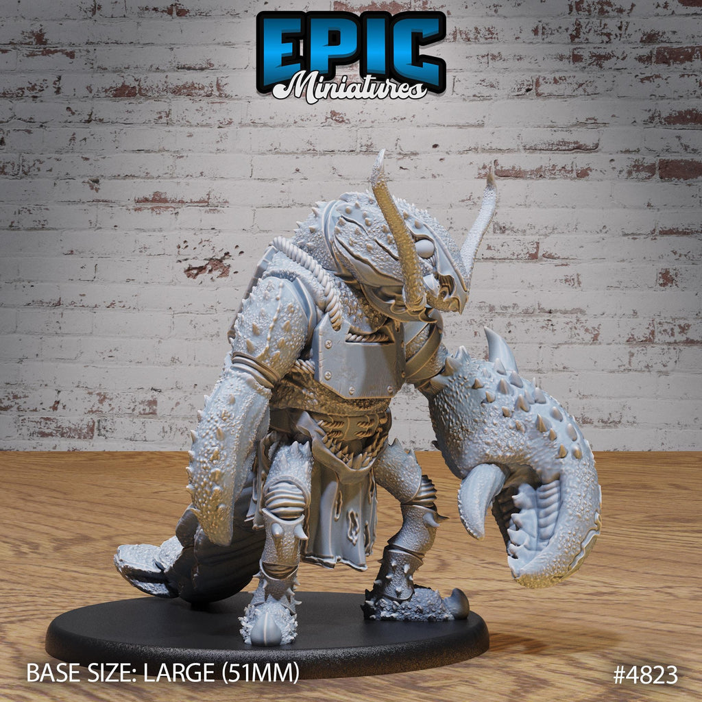Lobster Folk Option #4823 front DND miniature Mysterious Ocean 16k resin