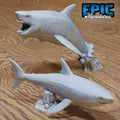 Great White Shark Option #4821 front DND miniature Mysterious Ocean 16k resin