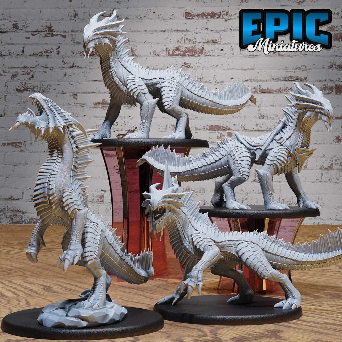 Bronze Guard Drake Set of 4 DND miniatures group photo Mysterious Ocean