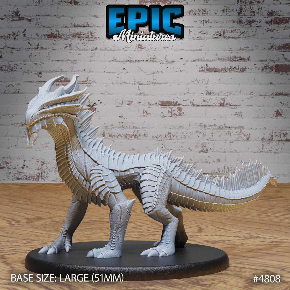 Bronze Guard Drake Option #4808 (2) front DND miniature Mysterious Ocean 16k resin