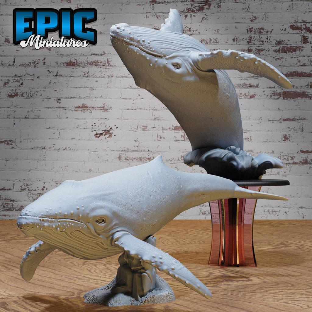 Humpback Whale Set of 2 DND miniatures group photo Mysterious Ocean