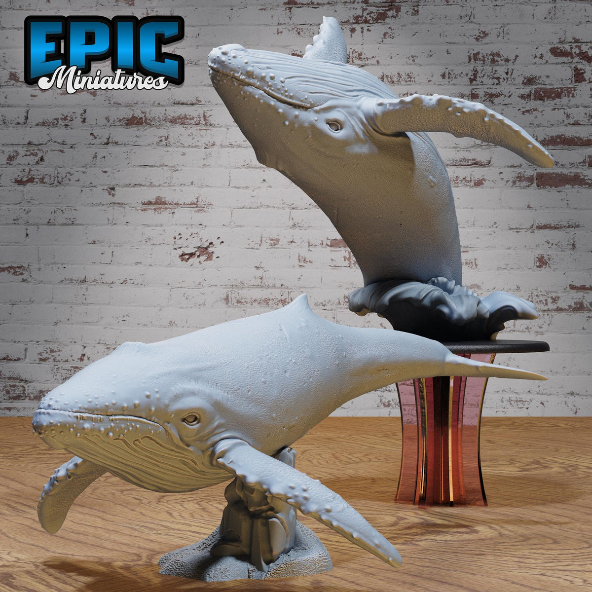 Humpback Whale Set of 2 DND miniatures group photo Mysterious Ocean