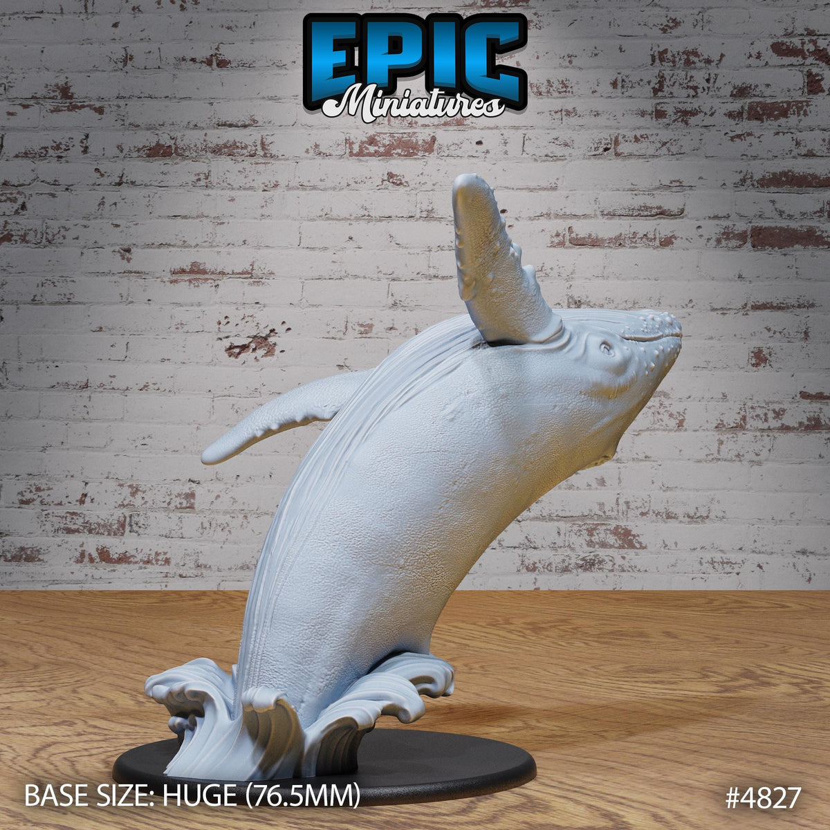 Humpback Whale Option #4827 back DND miniature Mysterious Ocean 16k resin