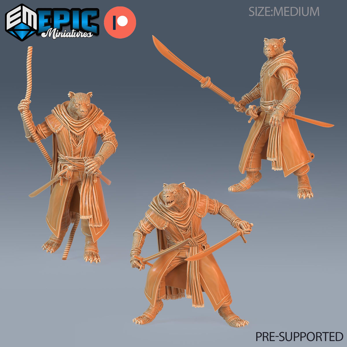 Catfolk Panther Pirate DND miniatures group photo Treasure Hunt