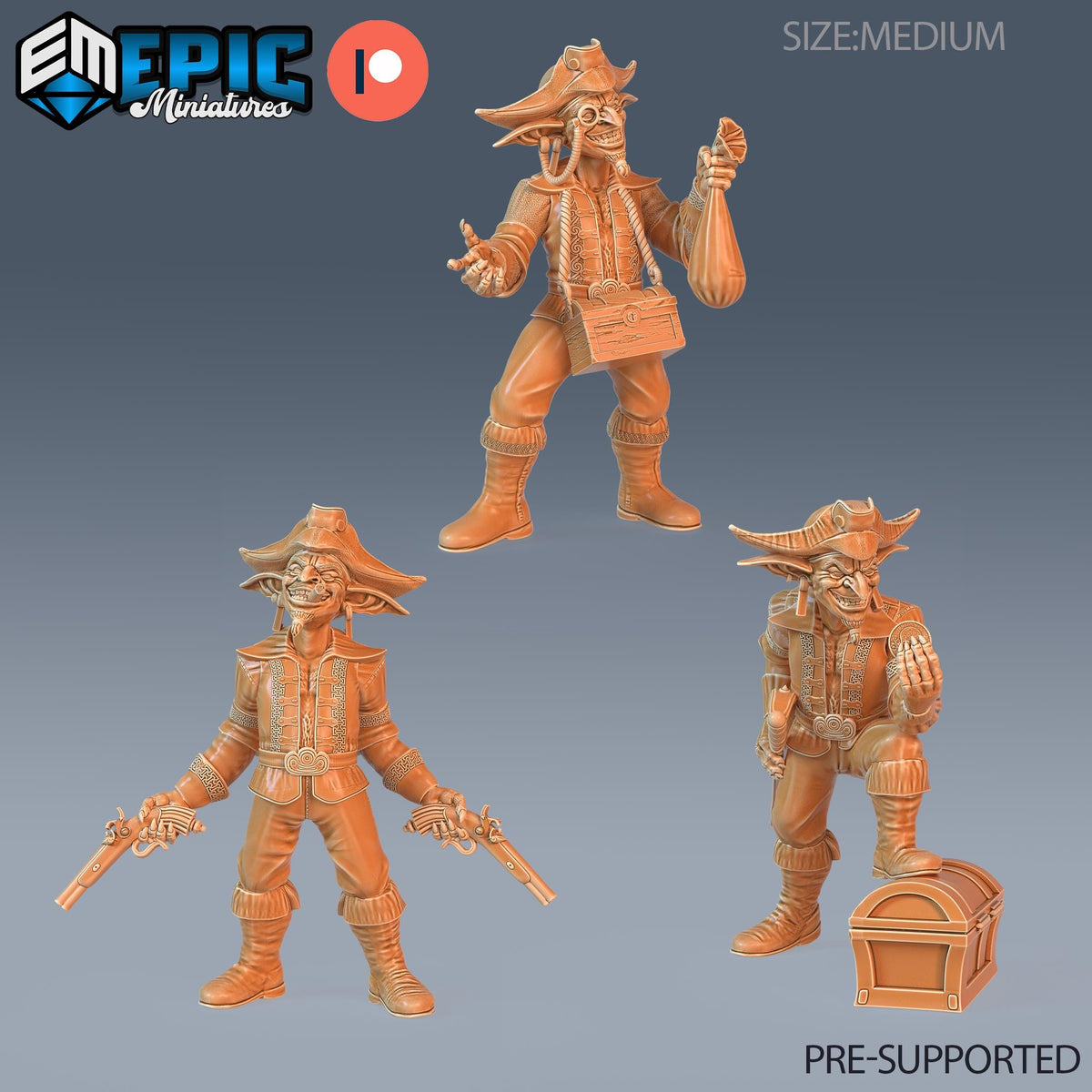 Goblin Pirate DND miniatures group photo Treasure Hunt