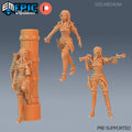 Pirate Female DND miniatures group photo Treasure Hunt
