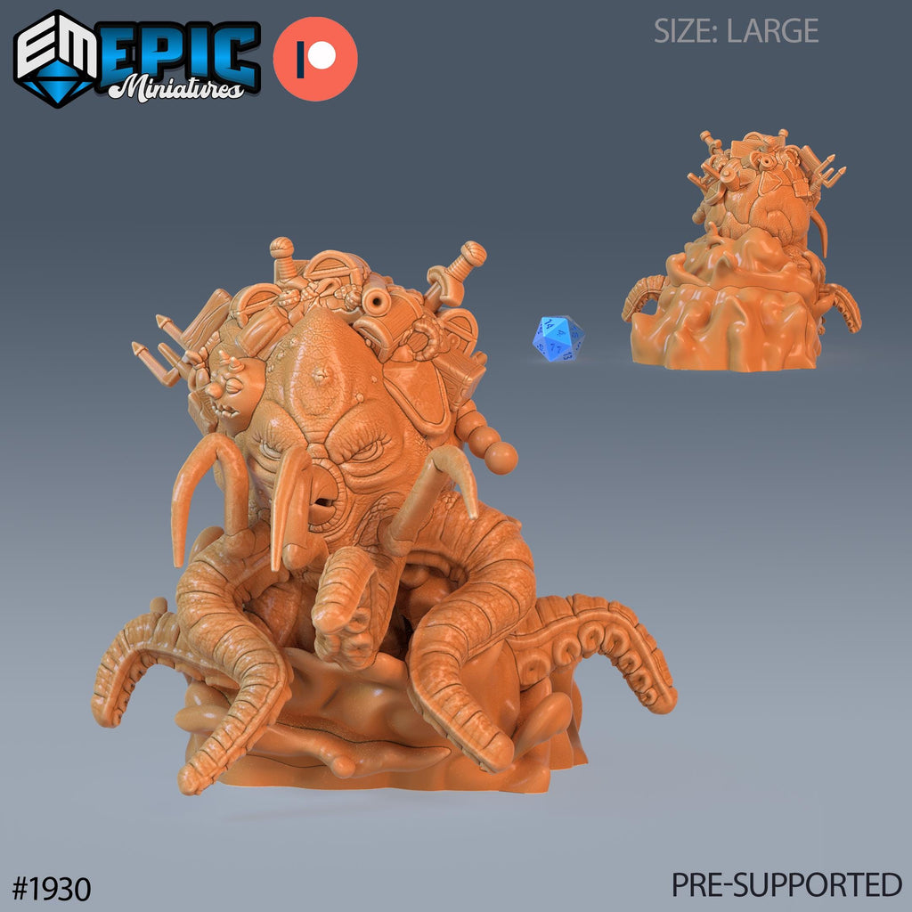 Morkoth Option #1930 front DND miniature Treasure Hunt 16k resin