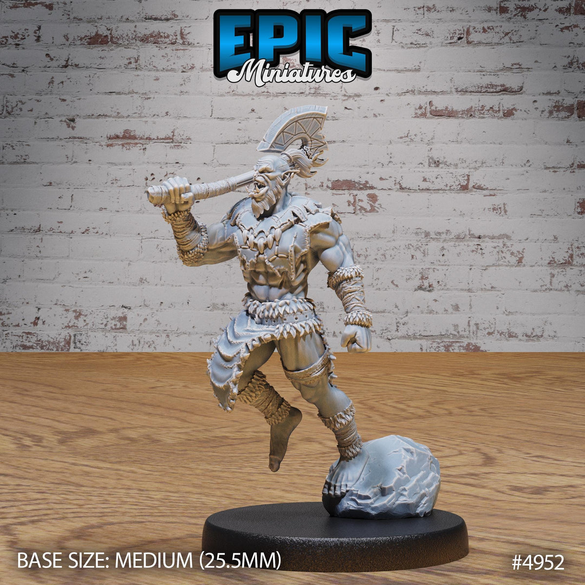 Orc Warrior Option #4952 front DND miniature Savage Attack 16k resin