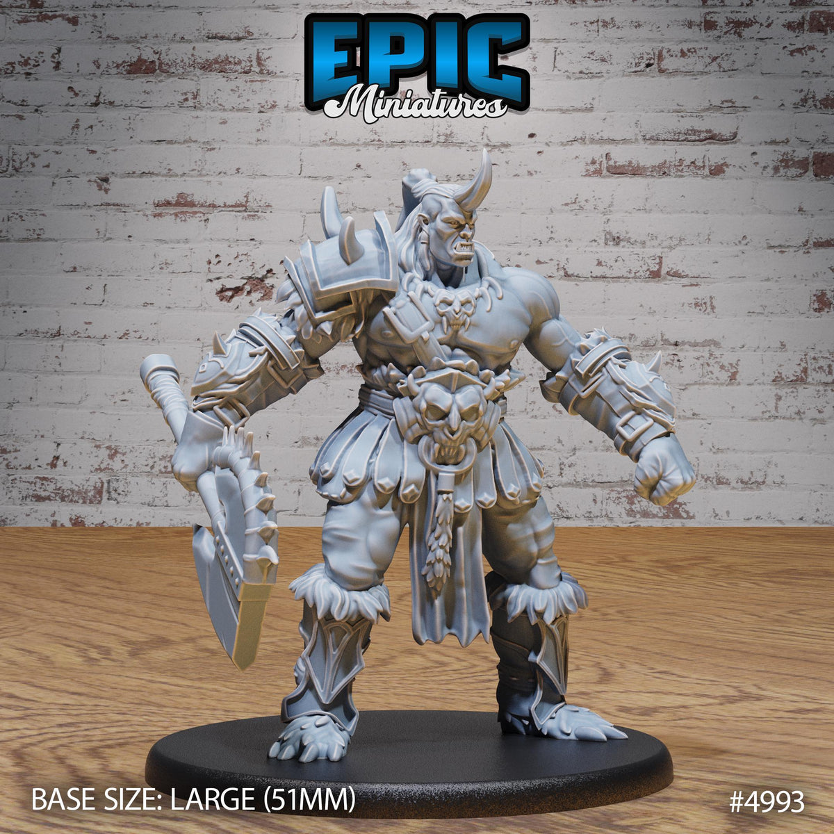 Ogrillon Option #4993 front DND miniature Savage Attack 16k resin