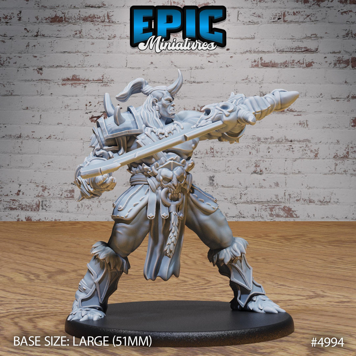 Ogrillon Option #4994 front DND miniature Savage Attack 16k resin