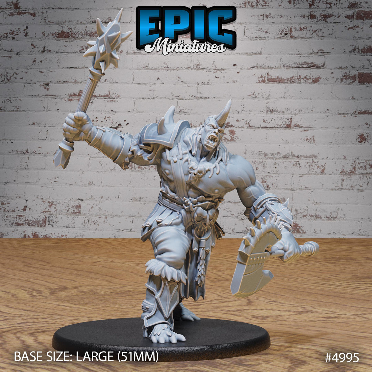 Ogrillon Option #4995 front DND miniature Savage Attack 16k resin
